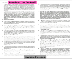  Parentheses ( ) vs. Brackets [ ]