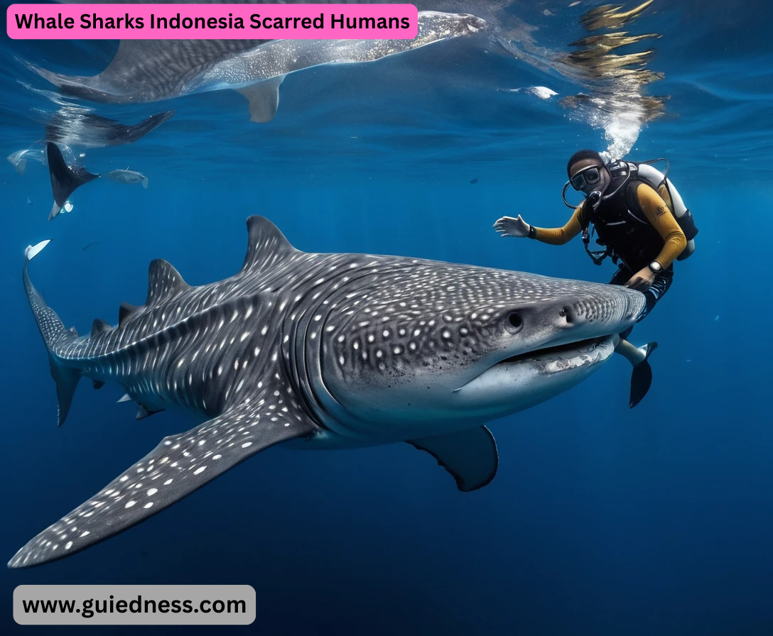 Whale Sharks Indonesia Scarred Humans